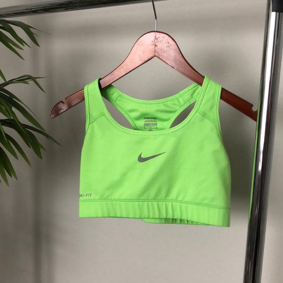 Nike Other - Nike pro neon green sports bra